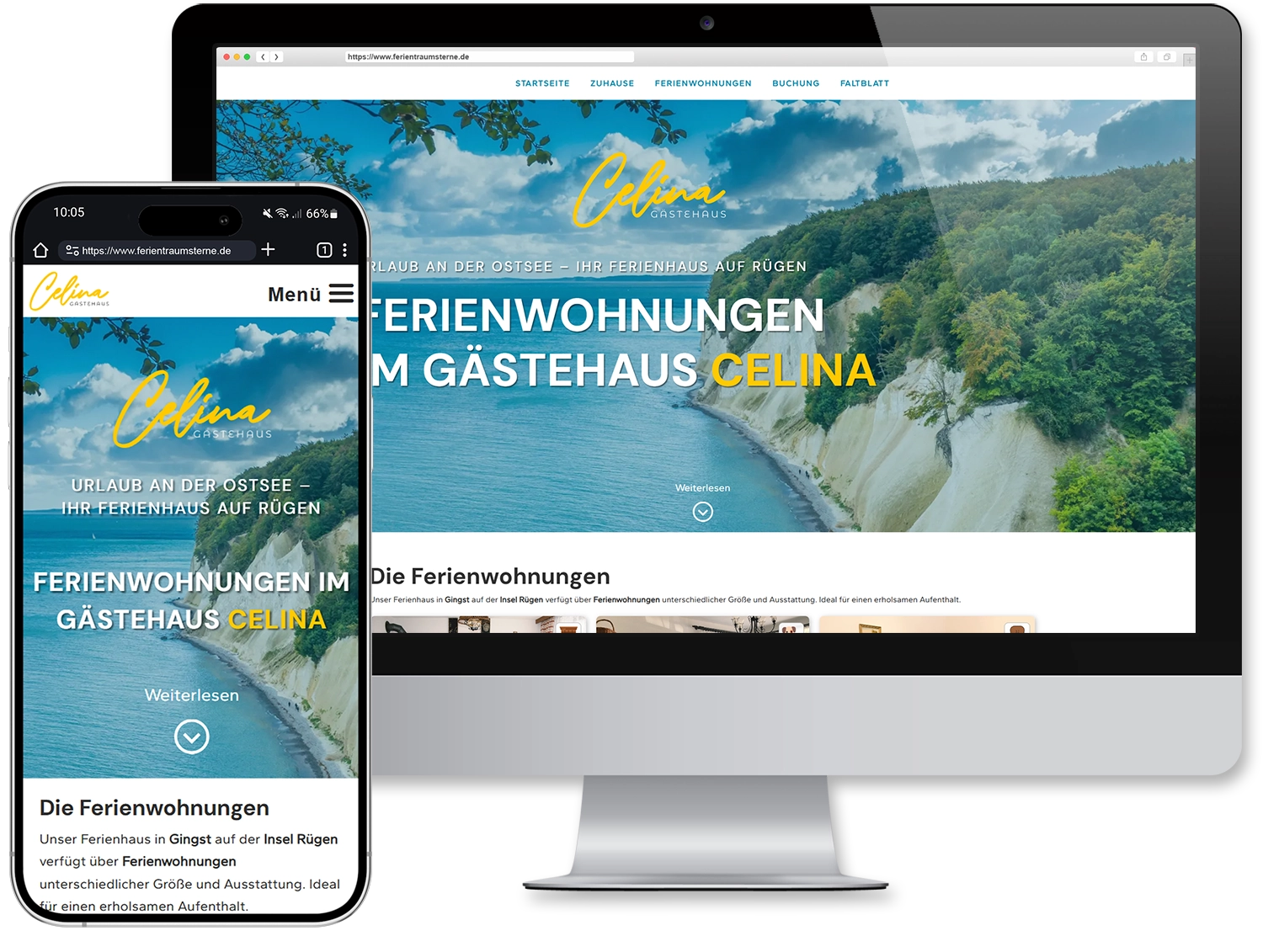 Webdesign Stralsund Website FerienTraumSterne.de